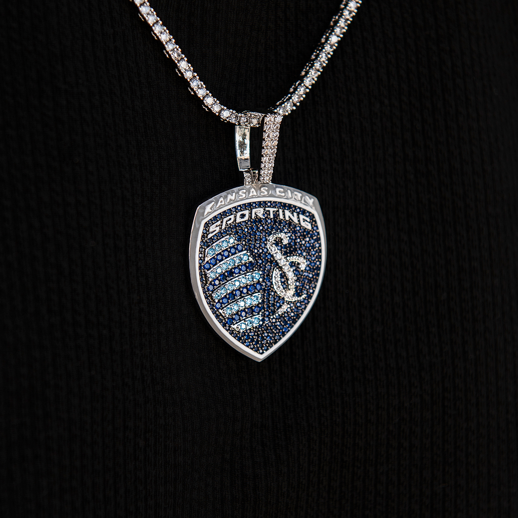 Sporting Kansas City Official MLS Logo Pendant in White Gold