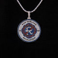 New England Revolution Official MLS Logo Pendant in White Gold