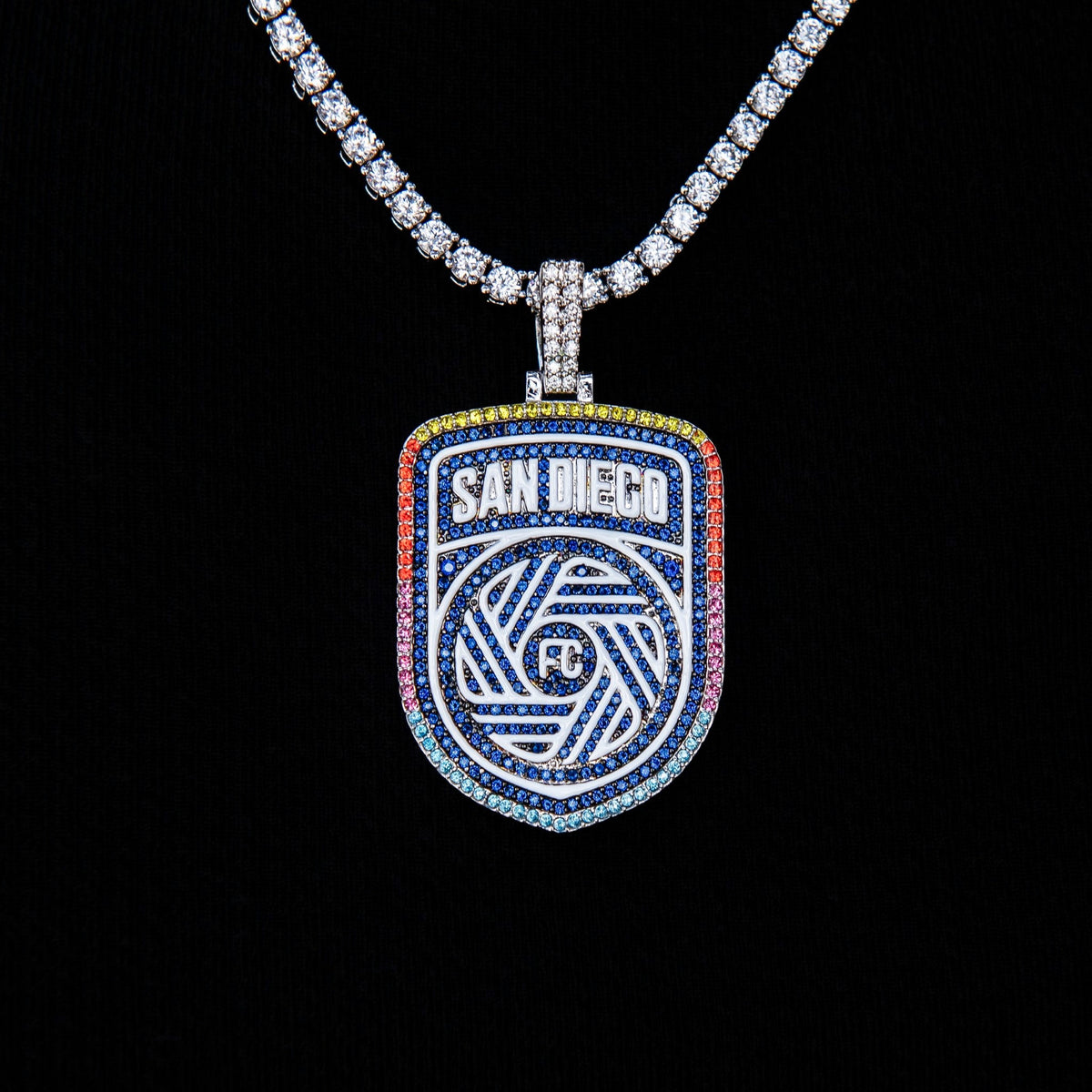 San Diego FC Official MLS Logo Pendant in White Gold