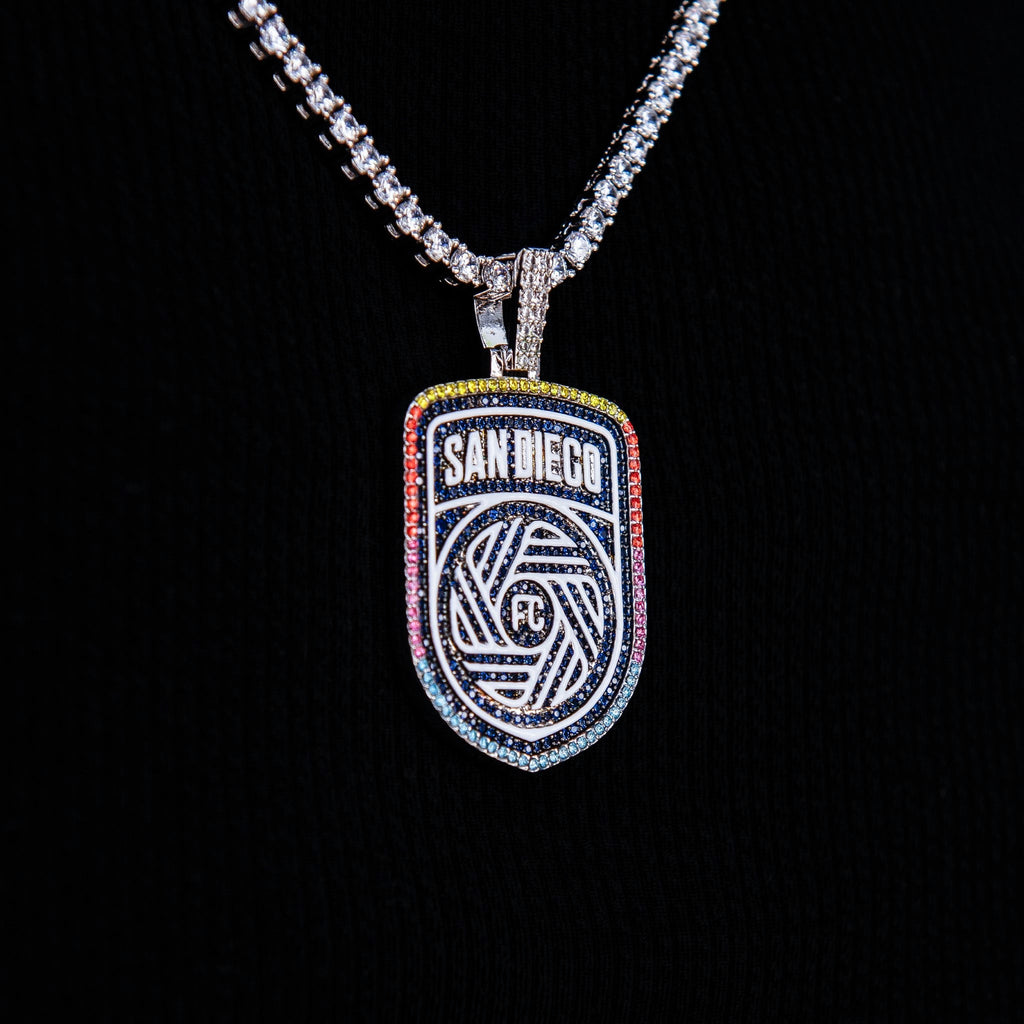 San Diego FC Official MLS Logo Pendant in White Gold