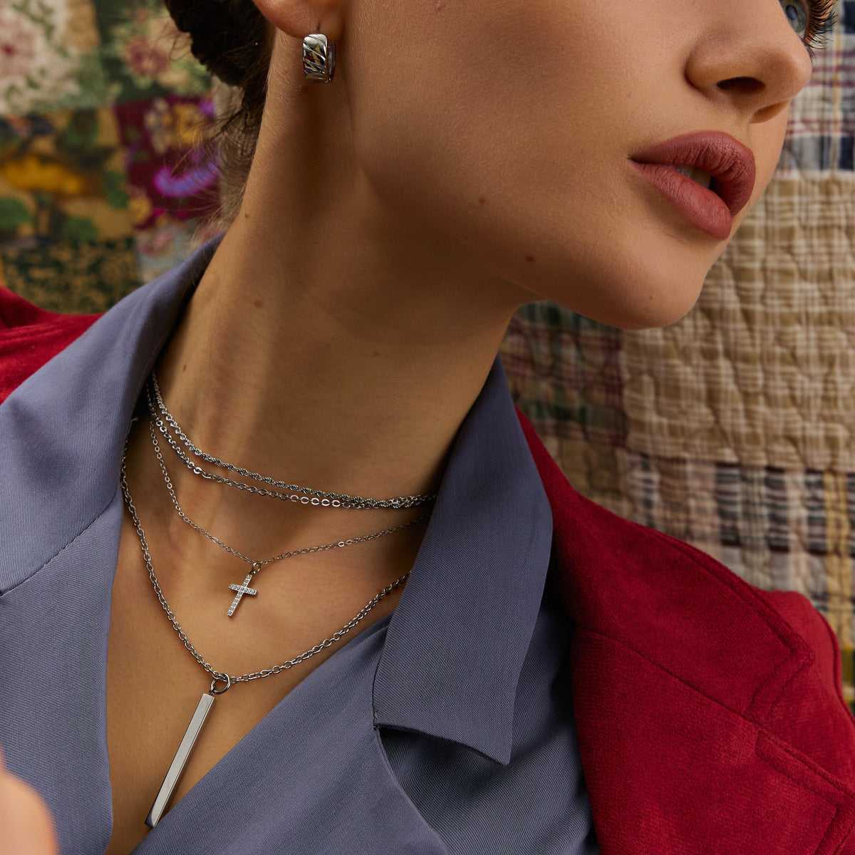 Bold Curve Huggie Hoops