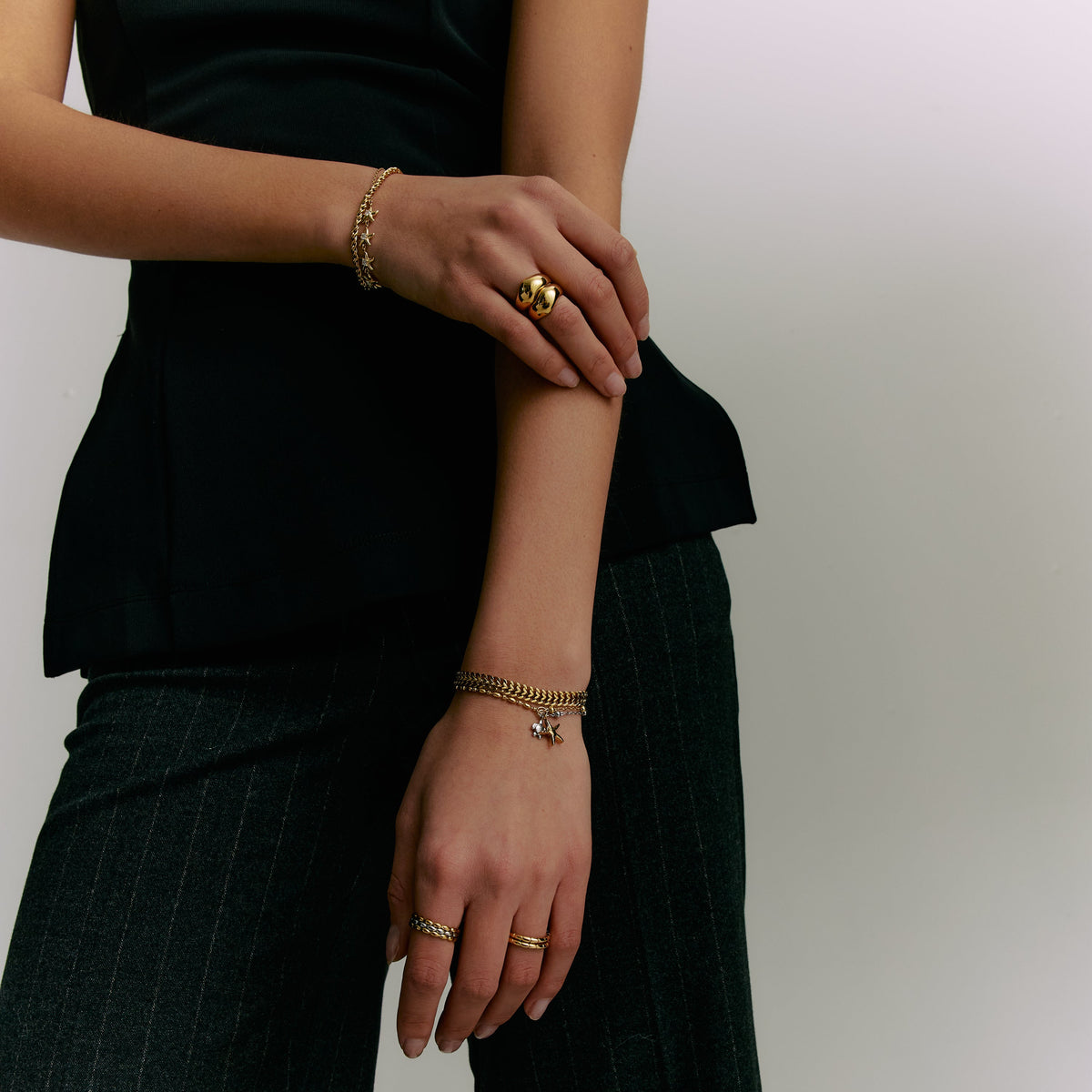 Starfish Duo Charm Bracelet