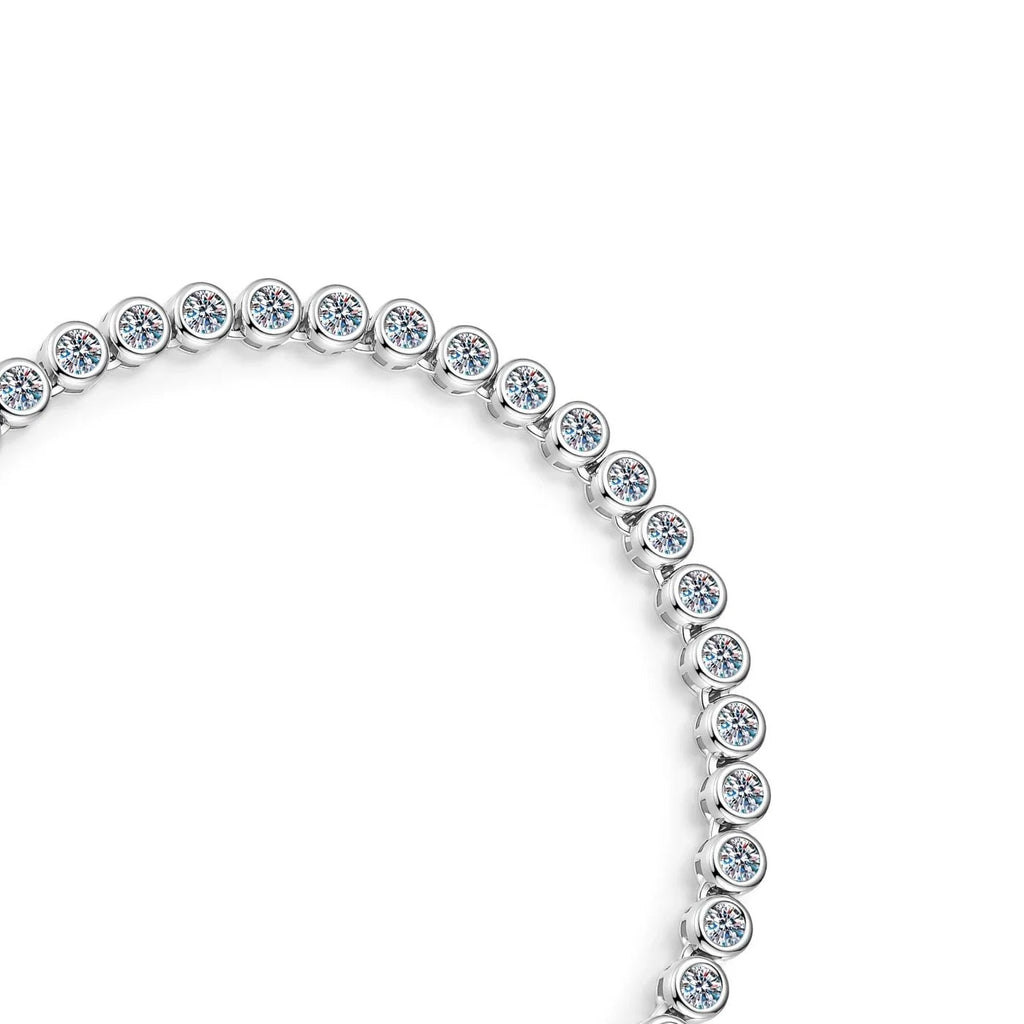 Round Bezel Tennis Chain Bracelet