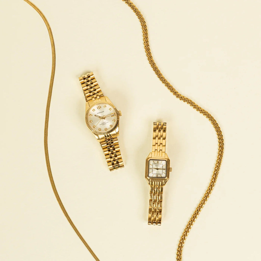 DORADO Satin Square Watch - Gold