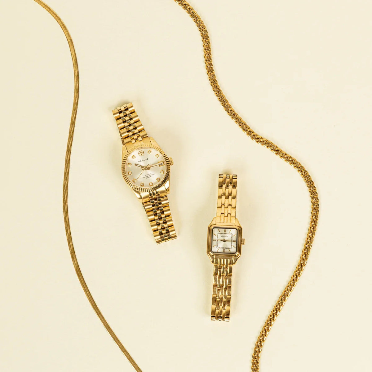 DORADO Satin Square Watch - Gold
