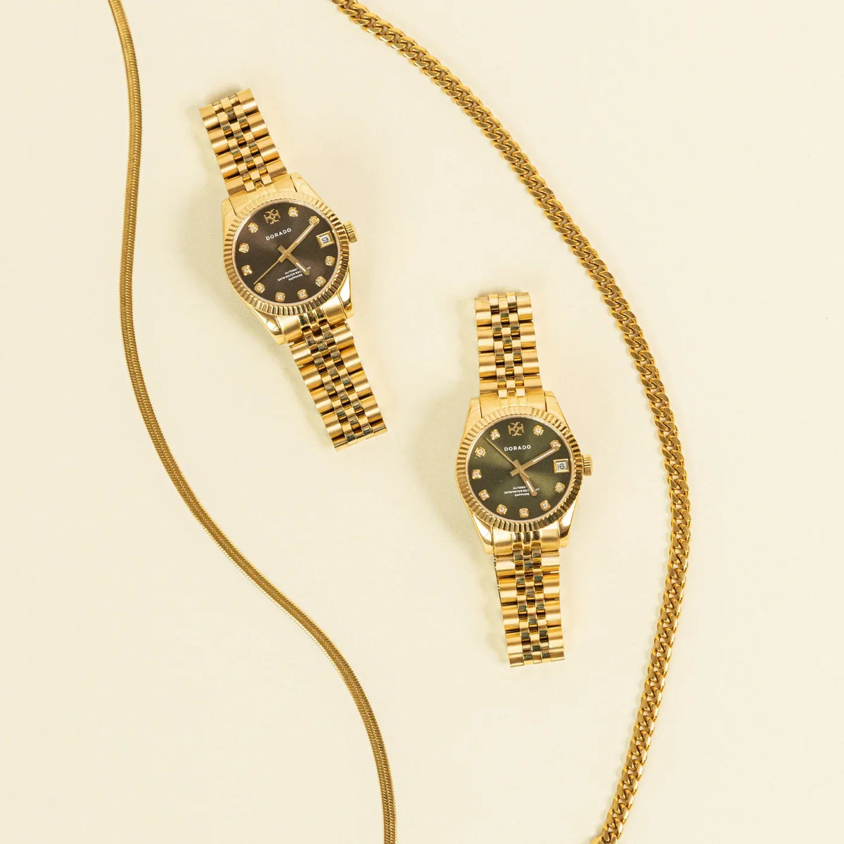 DORADO Gold Timeless Watch - Chocolate