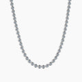 Round Bezel Tennis Chain Necklace