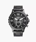 Fossil Men's Nate 50mm Chronograph, Smoke Stainless Steel Watch