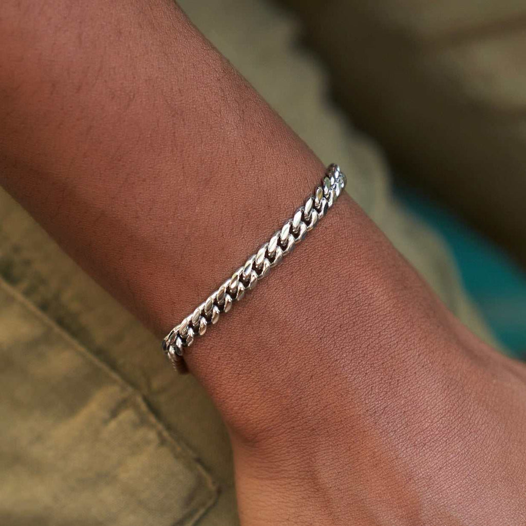 Miami Cuban Necklace + Bracelet Bundle in White Gold - 5mm