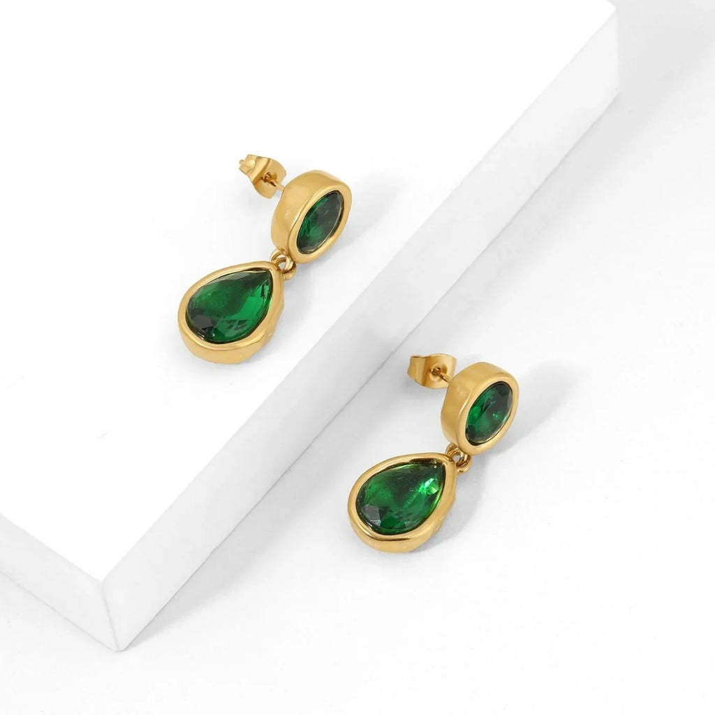 Heirloom Teardrop Stone Earrings