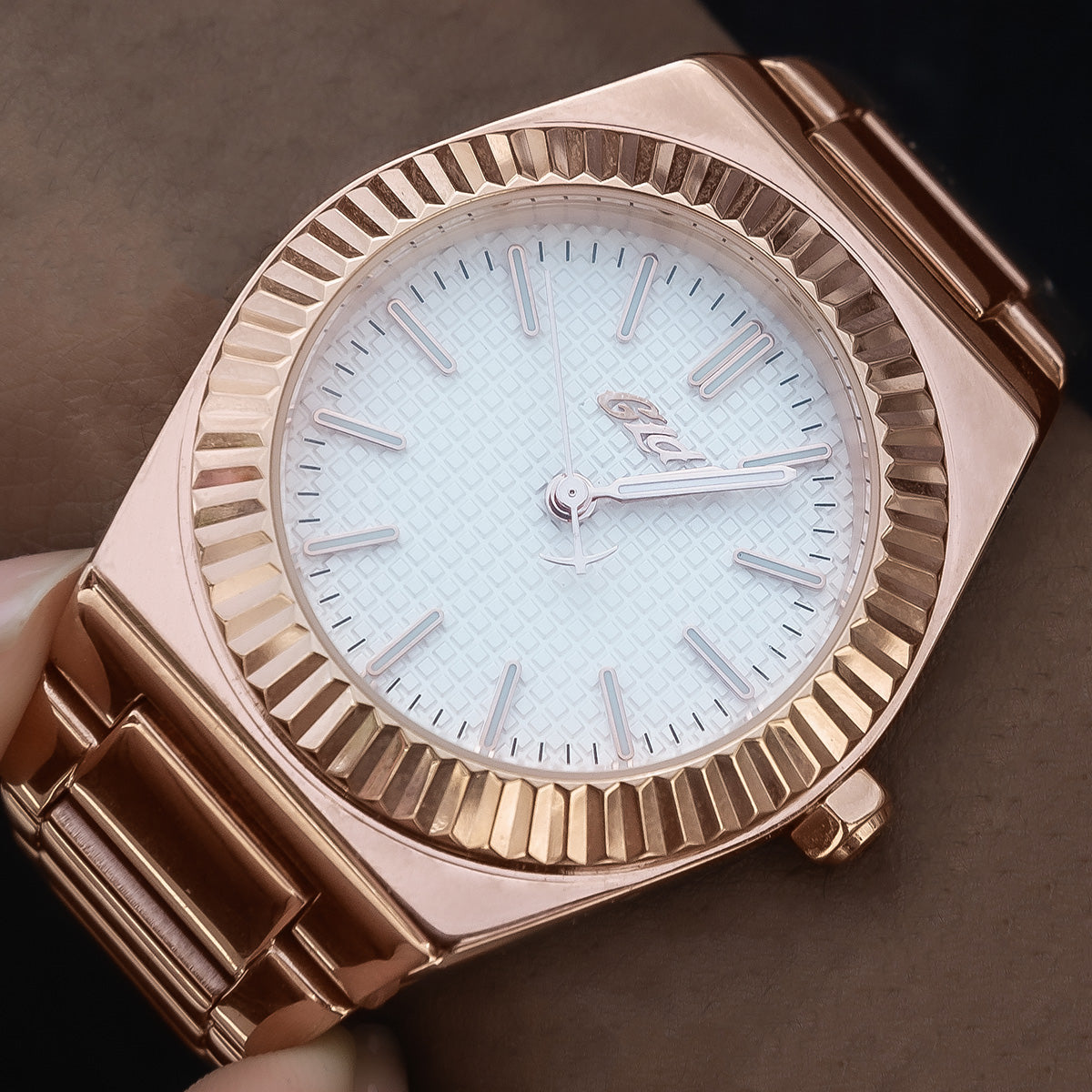 36MM Fluted Bezel Alpha Era® in Rose Gold