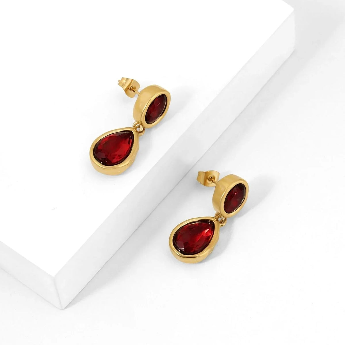 Heirloom Teardrop Stone Earrings