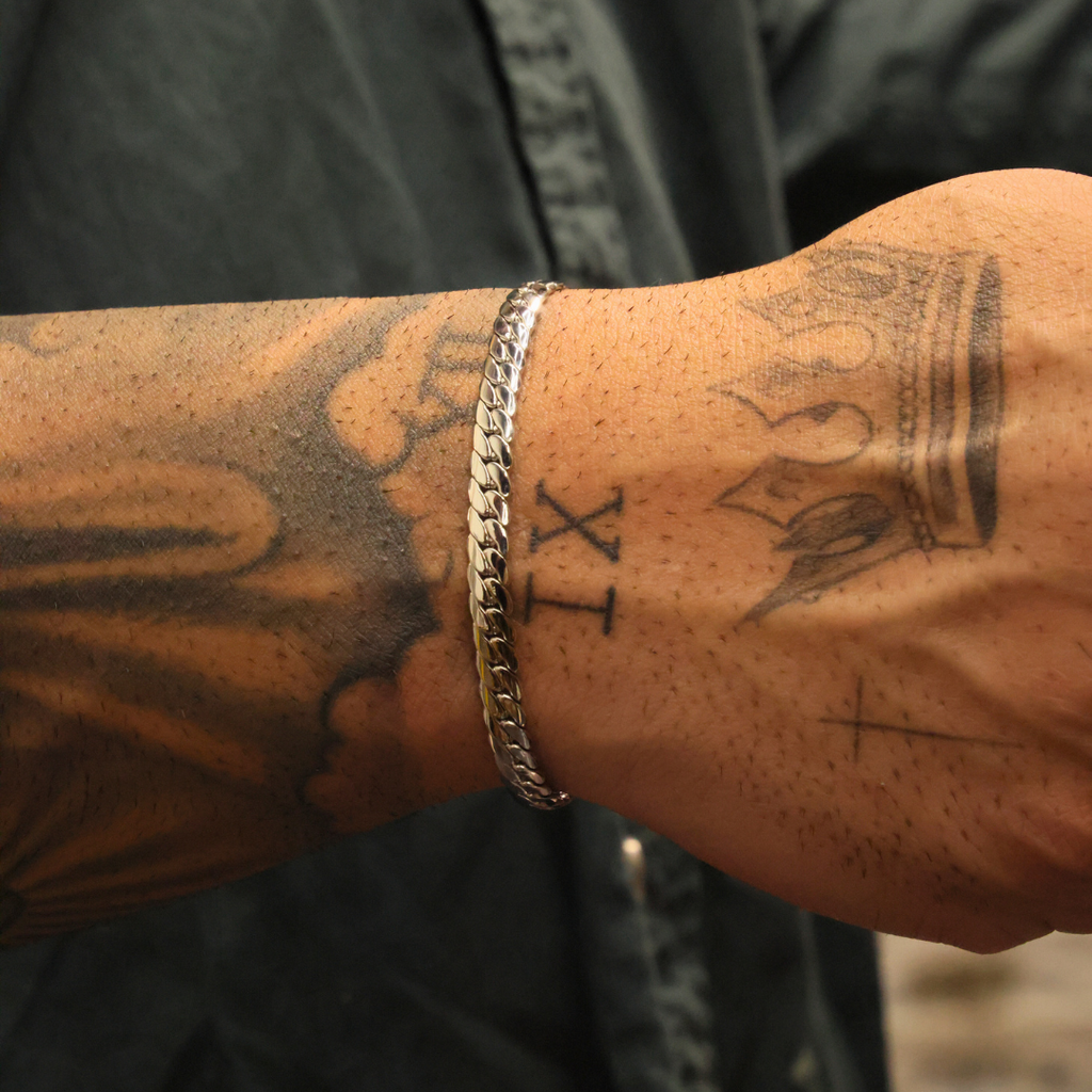 Miami Cuban Link Chain + Bracelet (Silver) - 5mm