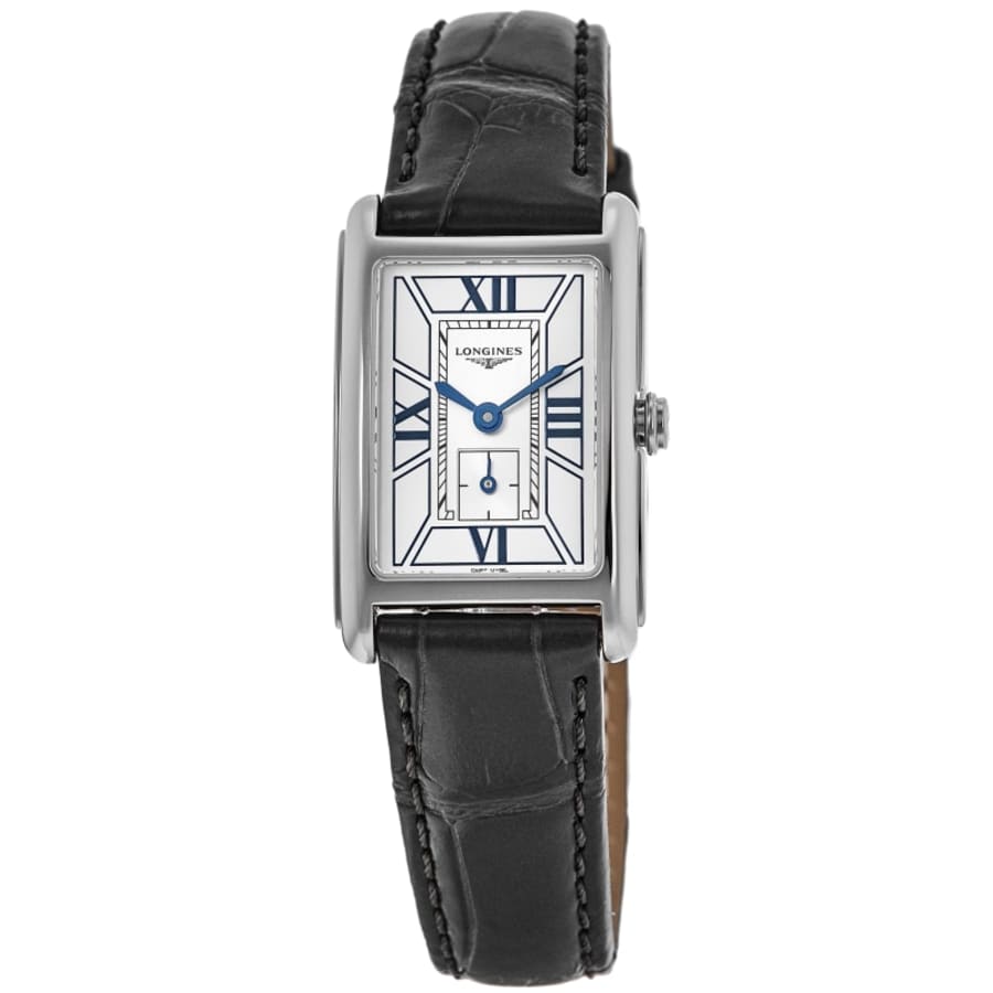 Longines DolceVita Quartz White Dial Leather Strap Women's Watch L5.255.4.75.2