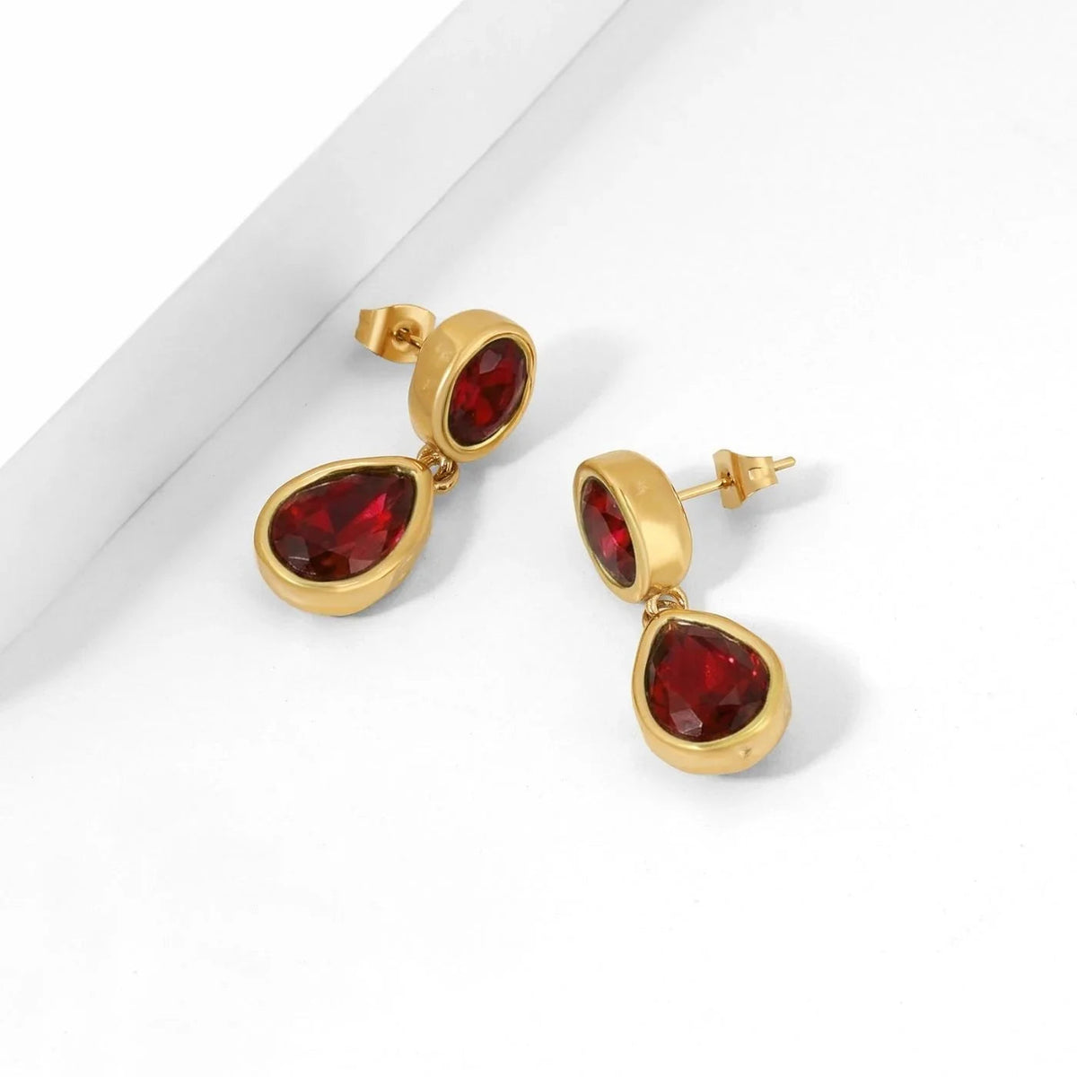 Heirloom Teardrop Stone Earrings