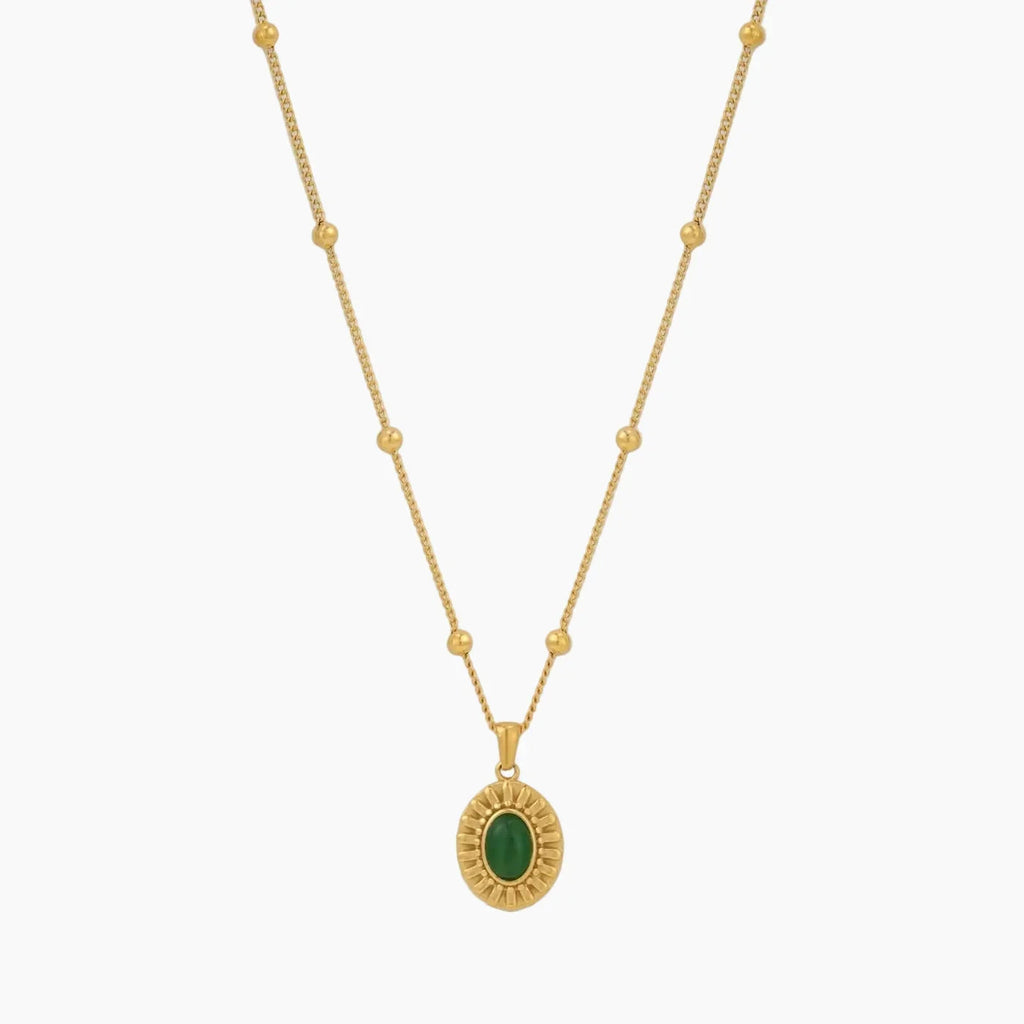 Heirloom Emerald Stone Necklace