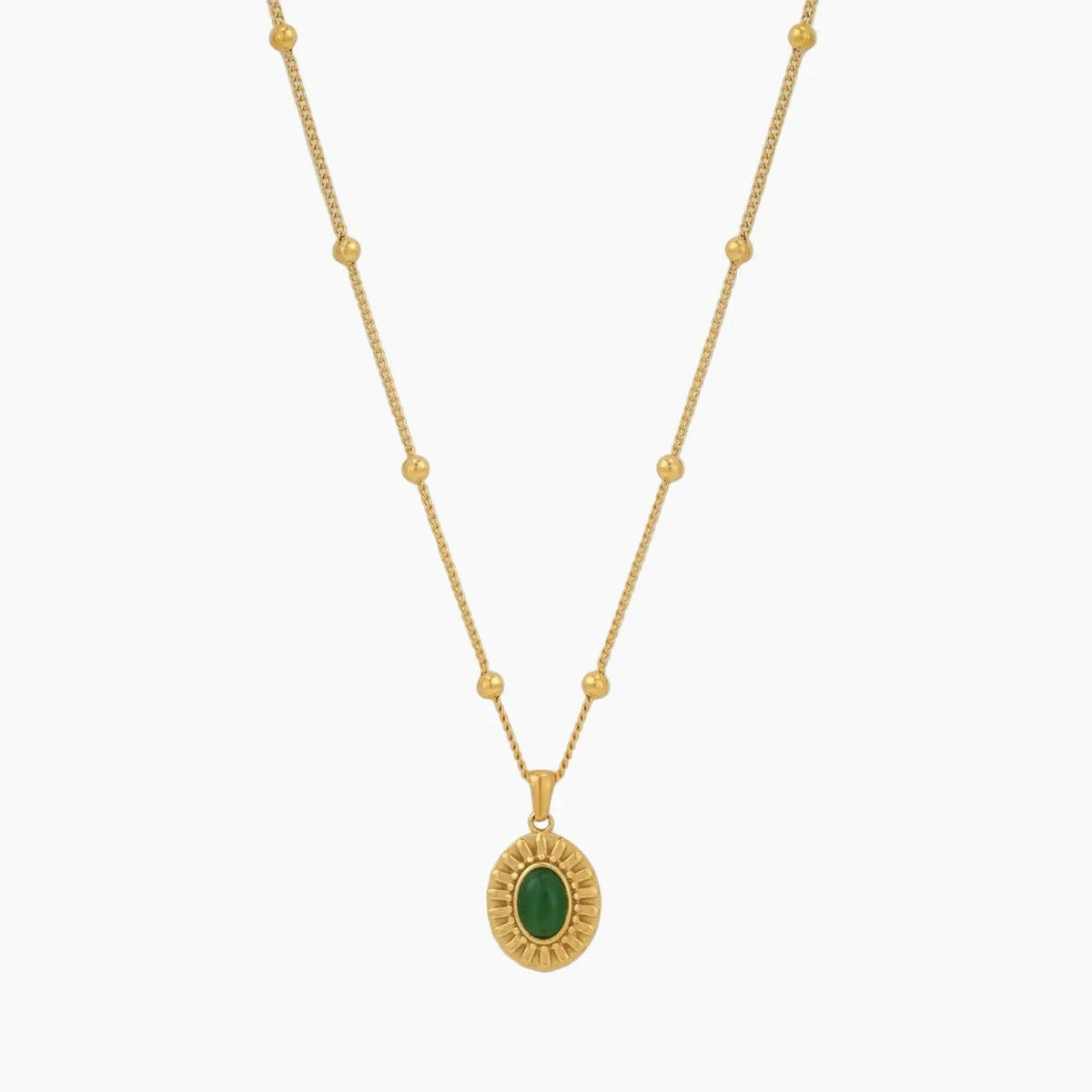 Heirloom Emerald Stone Necklace