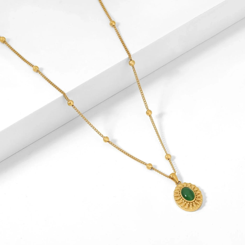 Heirloom Emerald Stone Necklace