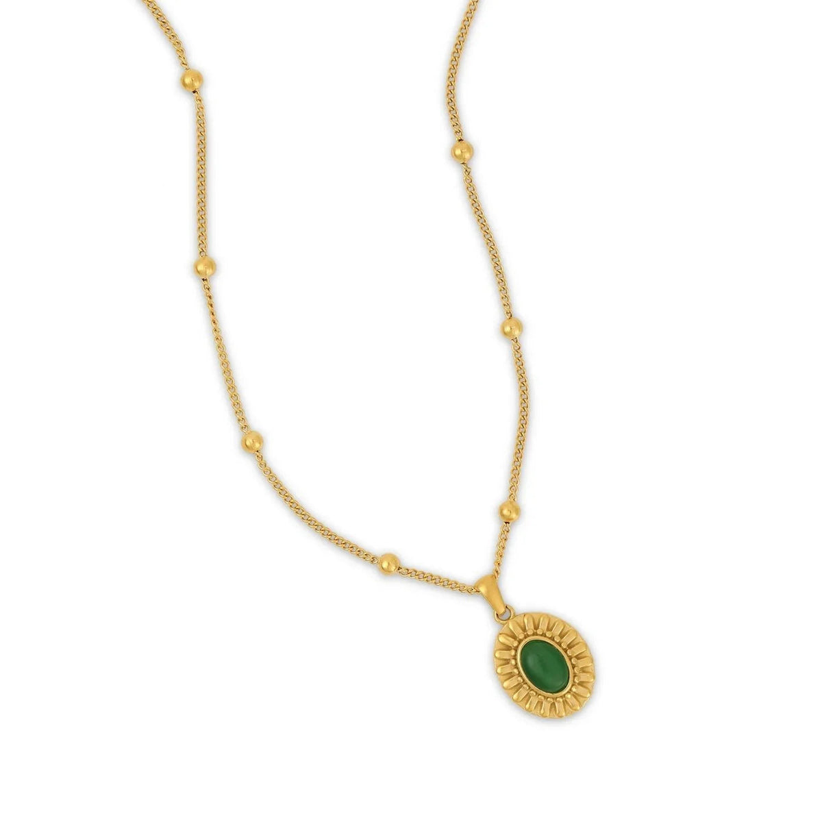 Heirloom Emerald Stone Necklace
