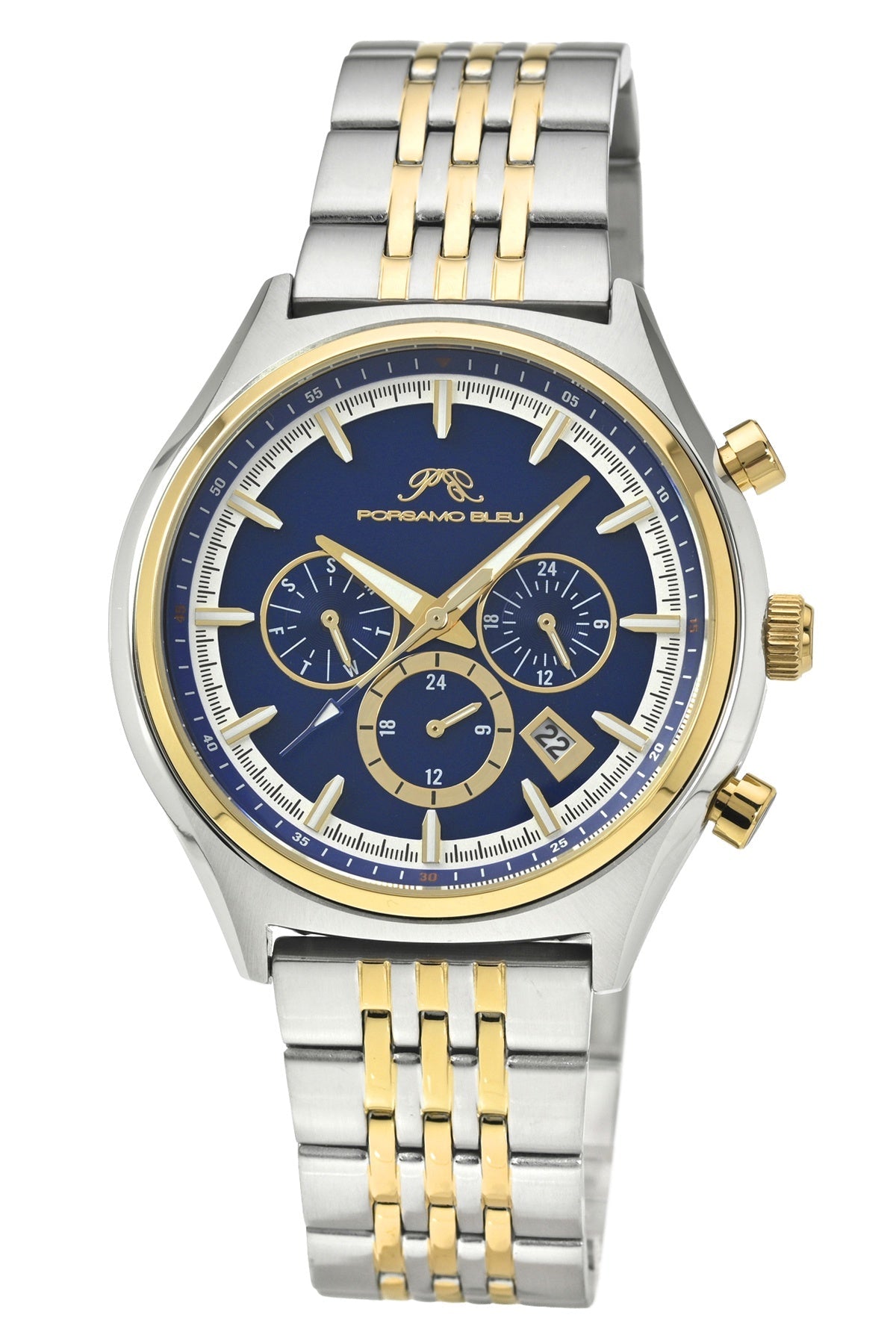 Porsamo Bleu Men's Charlie Two Tone Stainless Steel Watch 1262ACHS