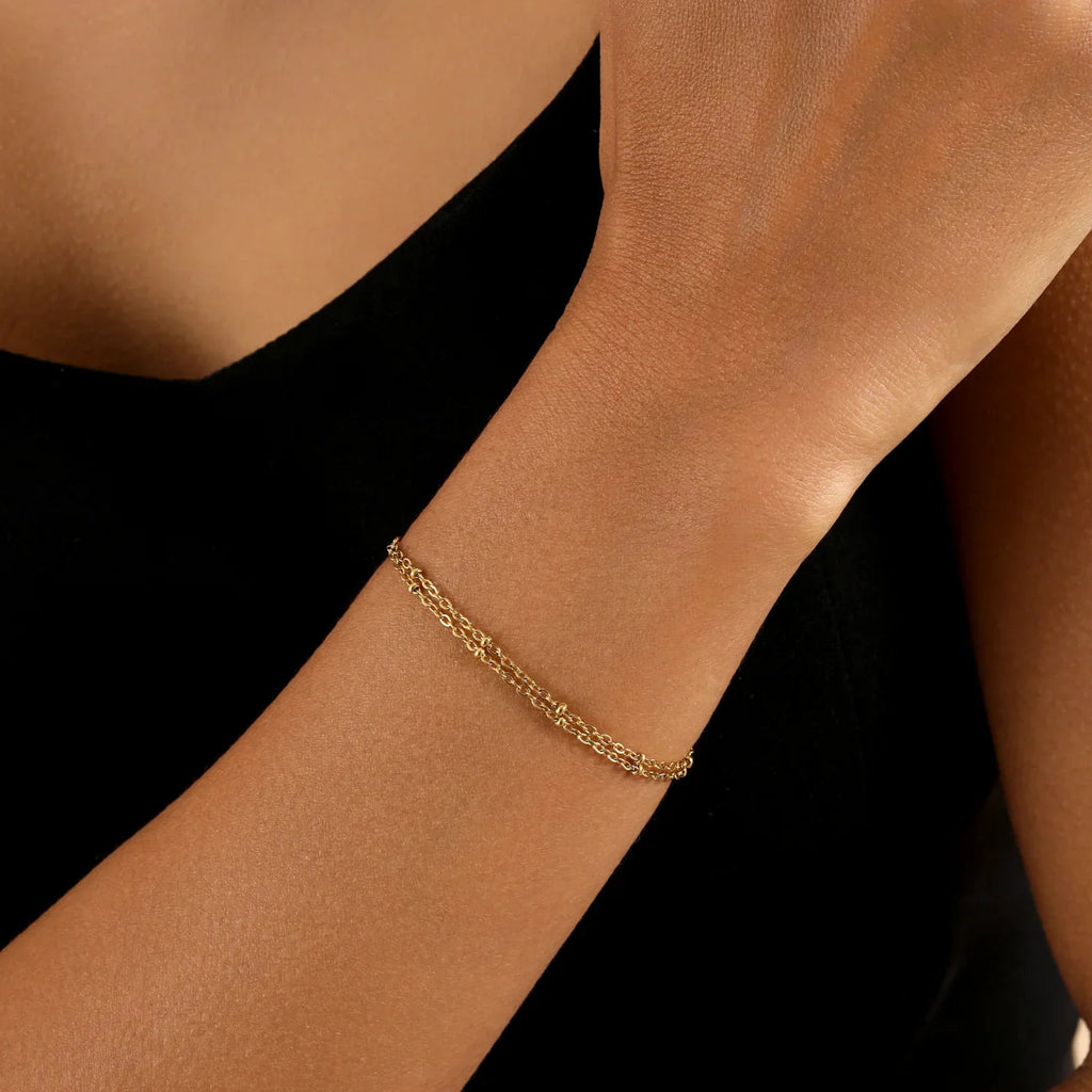 Double Satellite Chain Bracelet