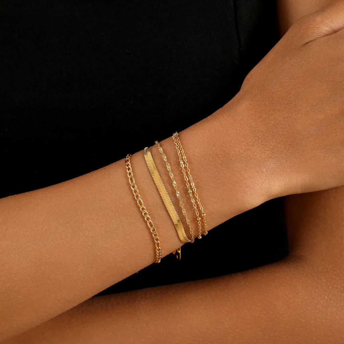 Double Satellite Chain Bracelet