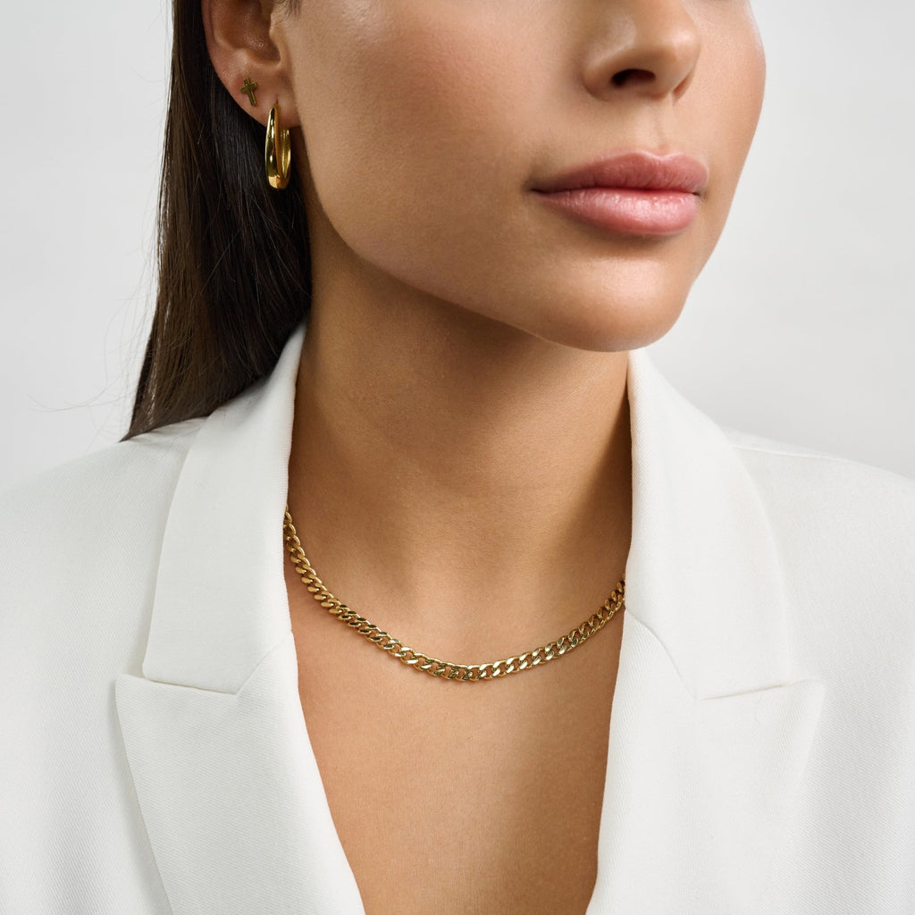 Sleek Droplet Oval Hoops