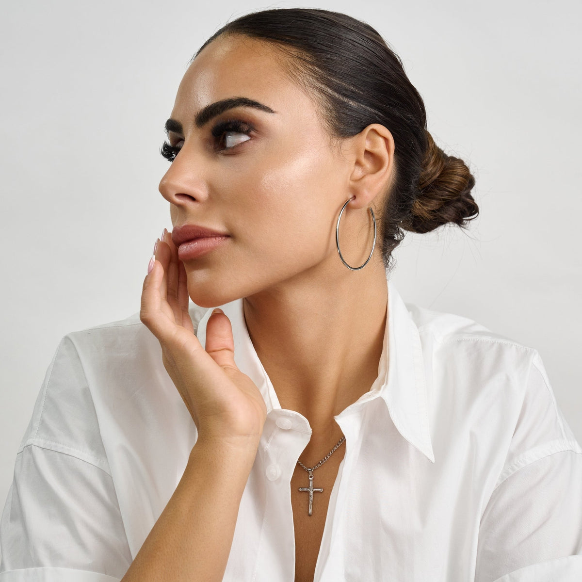 50mm Lightweight Hoop Earrings