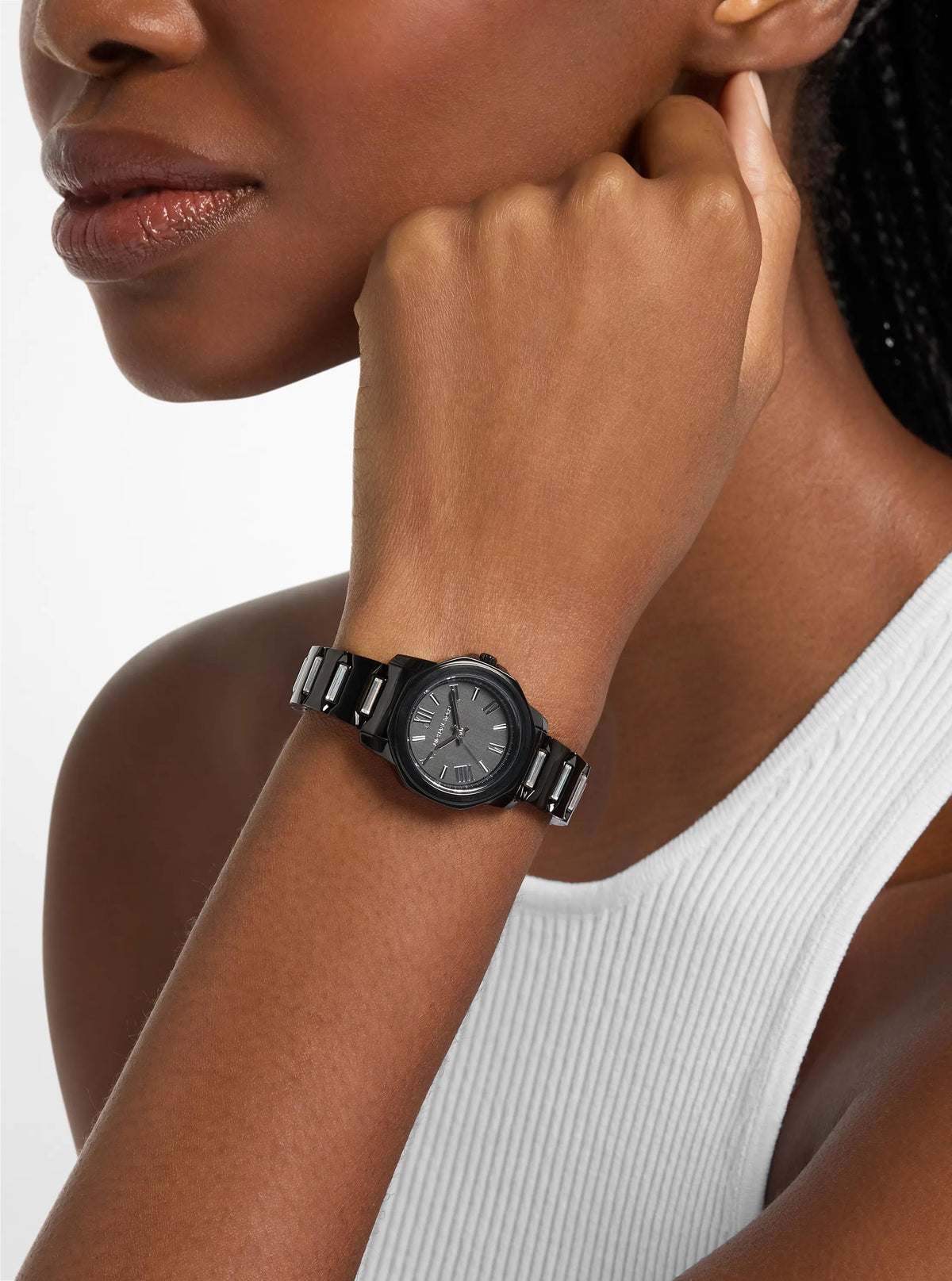 Petite Prescott Baguette Black-Tone Watch
