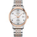Longines Record Chronometer Automatic Silver Dial 18K Rose Gold Plated Steel Men's Watch L2.821.5.76.7