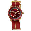 Rado Captain Cook Automatic Bronze Red Dial Fabric Strap Men's Watch R32504407