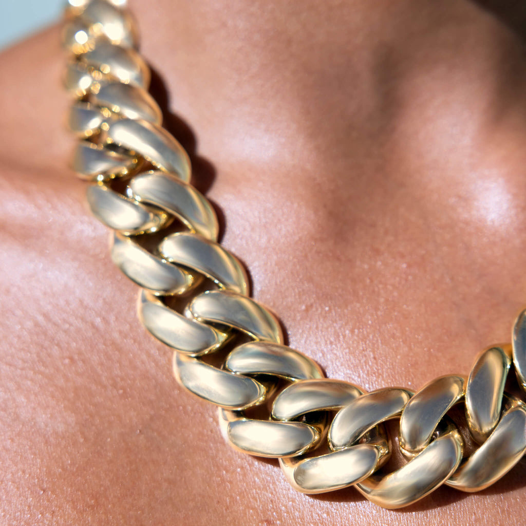 Miami Cuban Chain Necklace in Yellow Gold - 25mm