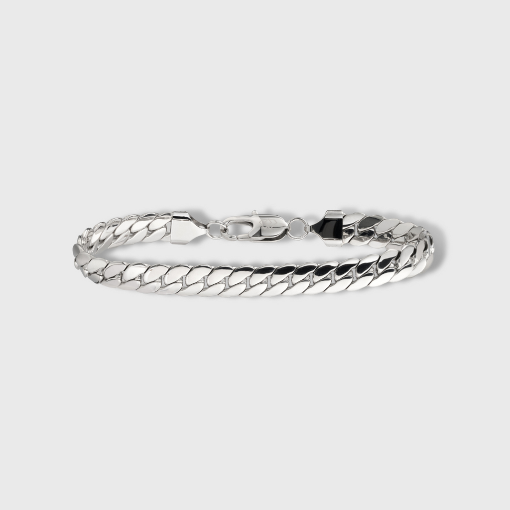 Miami Cuban Link Chain + Bracelet (Silver) - 8mm