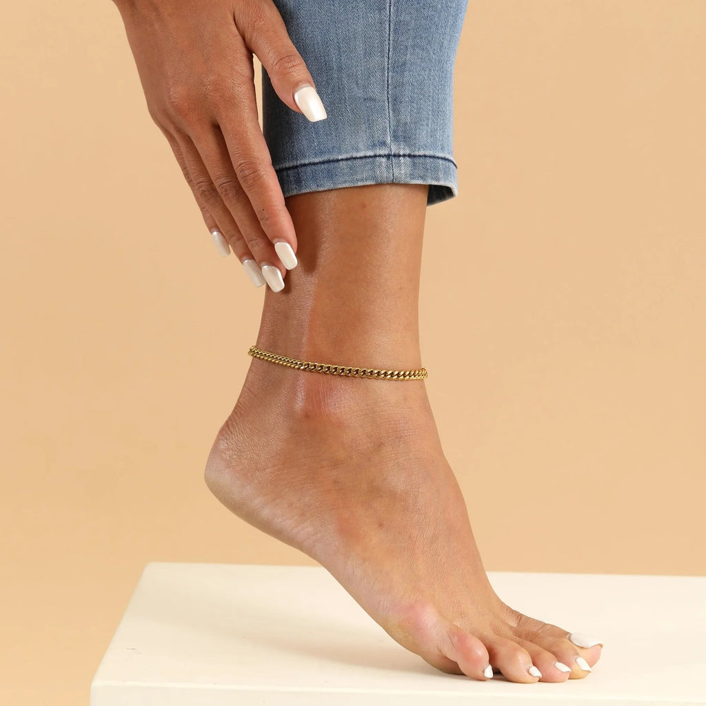 Cuban Link Anklet - 5mm