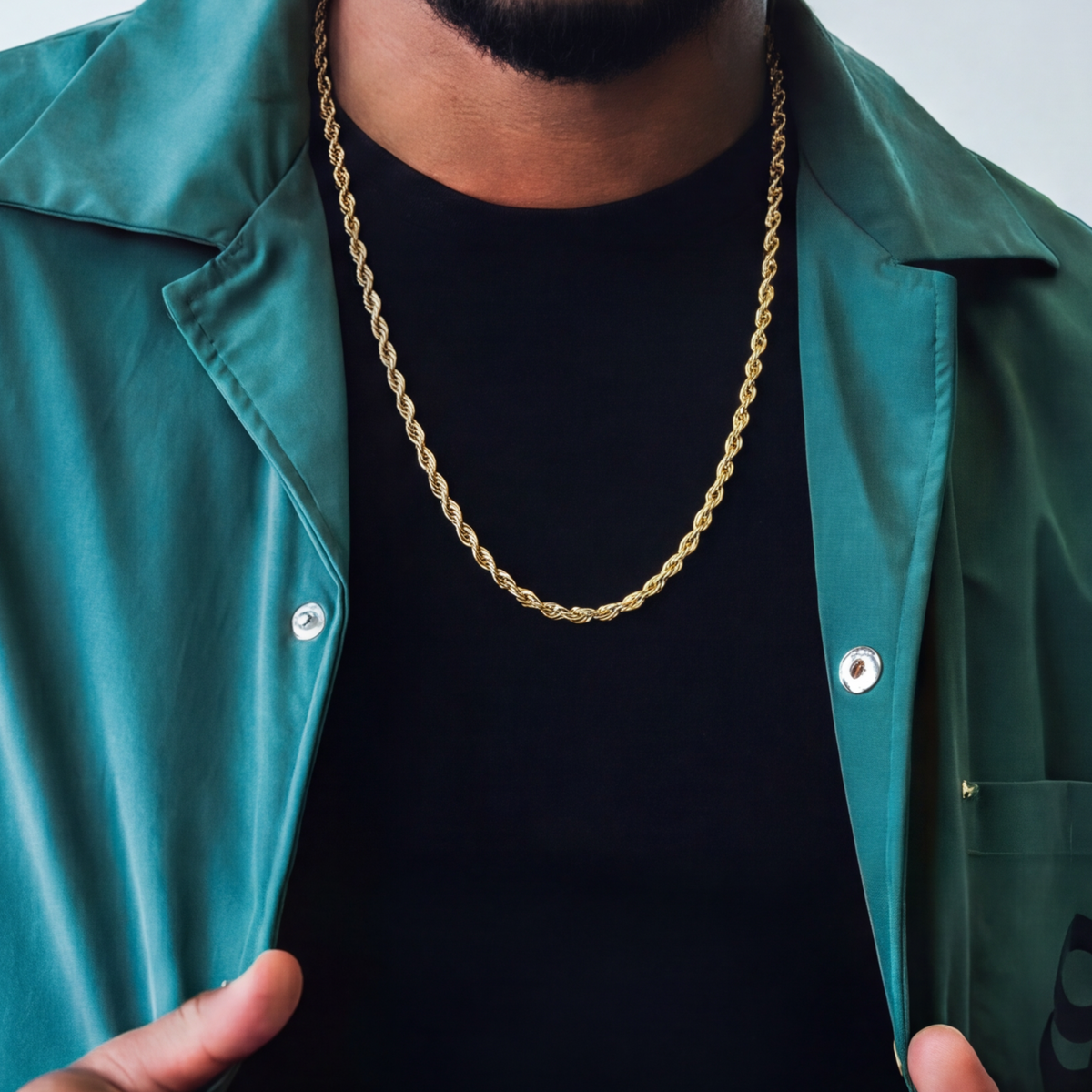 Rope Chain in Yellow Gold - 4mm