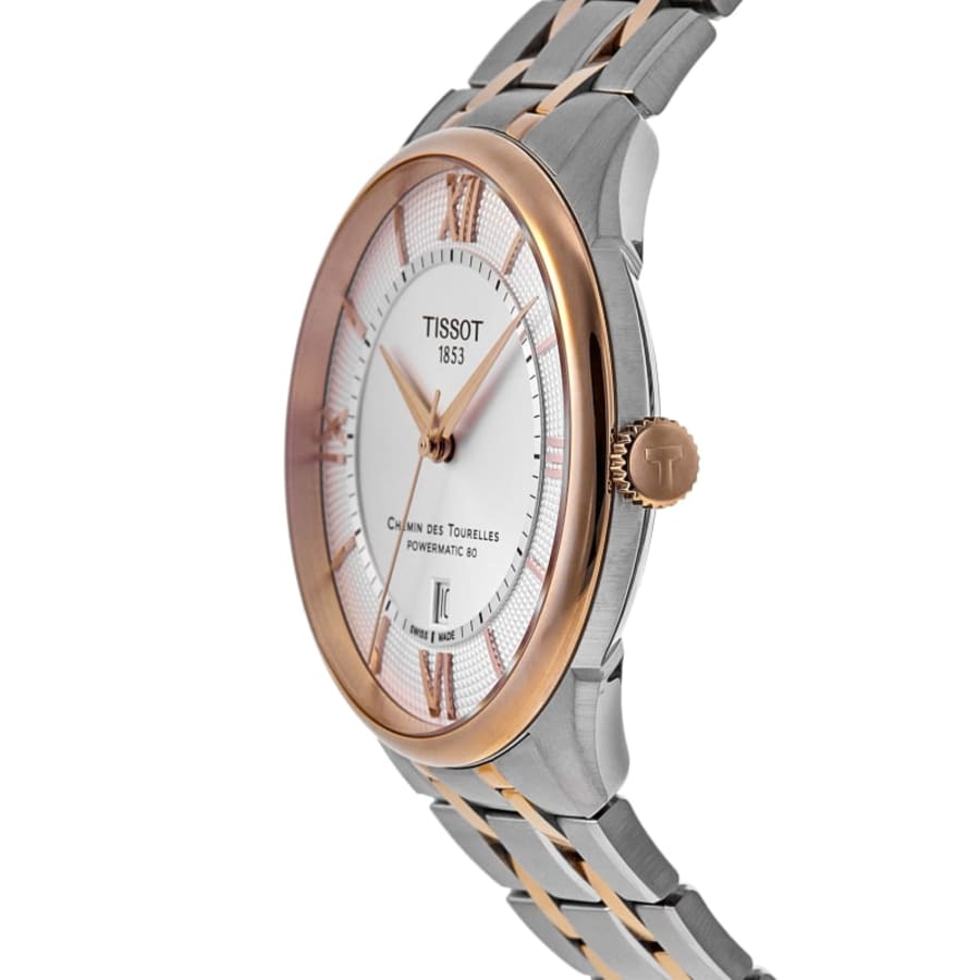 Tissot Chemin Des Tourelles Powermatic 80 42mm Automatic Silver Dial Two-Tone Stainless Steel Men's Watch T139.407.22.038.00