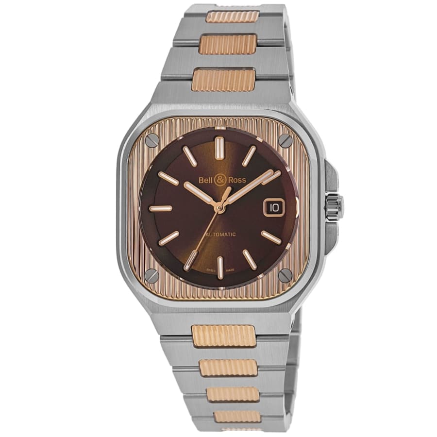 Bell & Ross BR 05 (40 MM) Gold Limited Edition Brown Dial Two-Tone Stainless Steel Men's Watch BR05A-EL-GLST/SSG