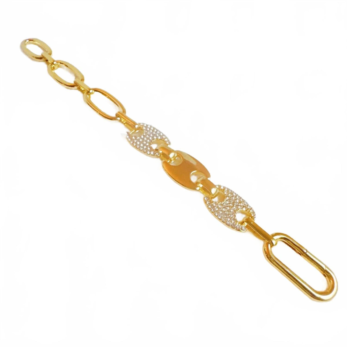 Women's Pavé Horse Bit Bracelet In Gold
