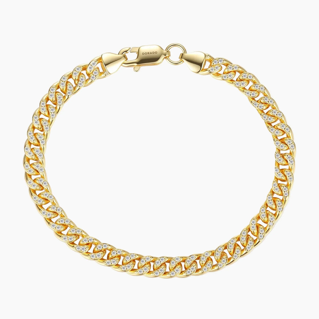Mens Iced Cuban Link Bracelet - 5mm