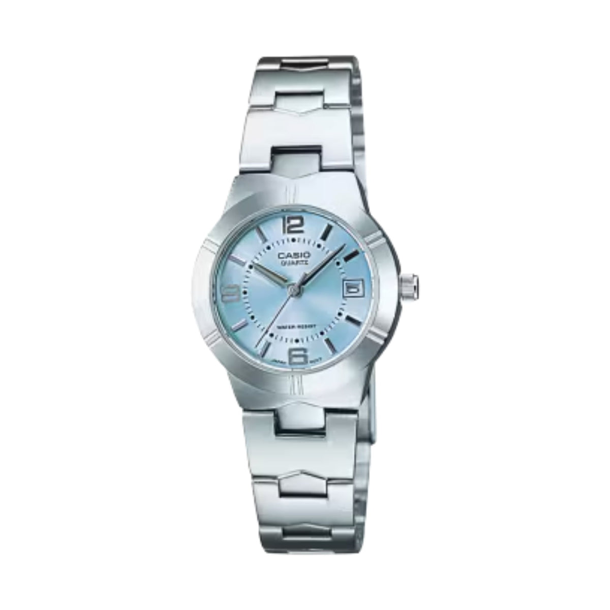 Casio Women’s Light Blue Dial Analog Watch with Stainless Steel Bracelet - LTP-1241D-2A2D