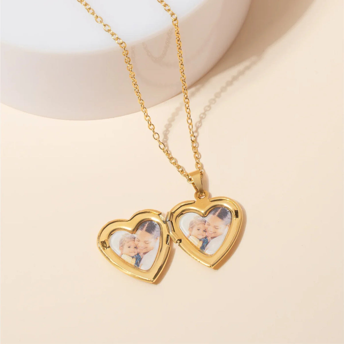 Kids Locket Necklace Photo Pendant