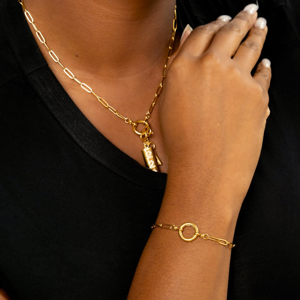Paperclip Charm Bracelet
