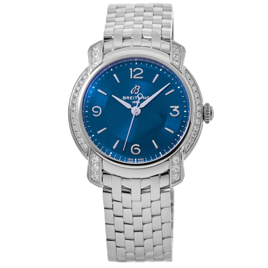 Breitling Premier Lady 32 Diamond Blue Dial Stainless steel Women's Watch A77330671C1A1
