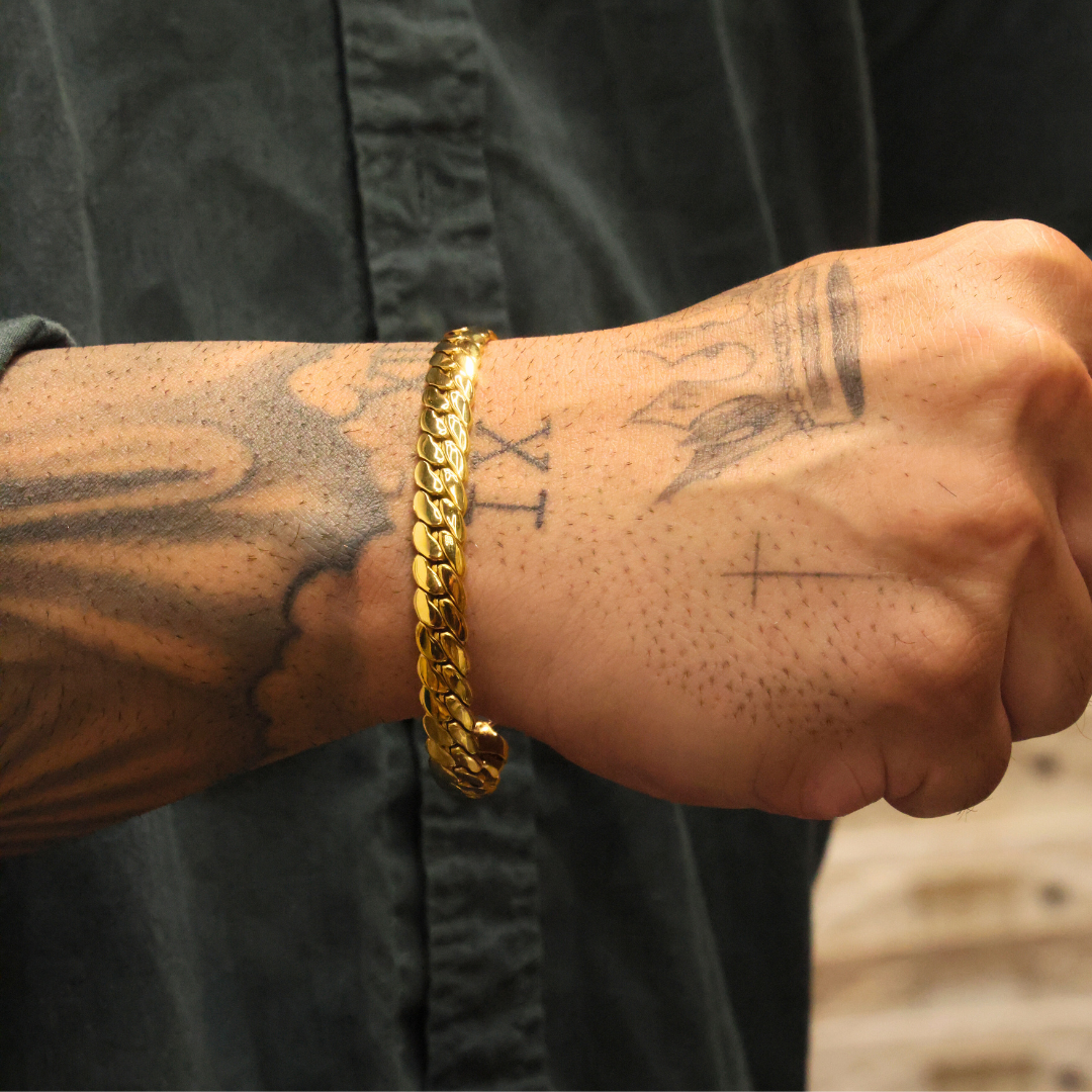 Miami Cuban Link Bracelet (Gold) - 8mm
