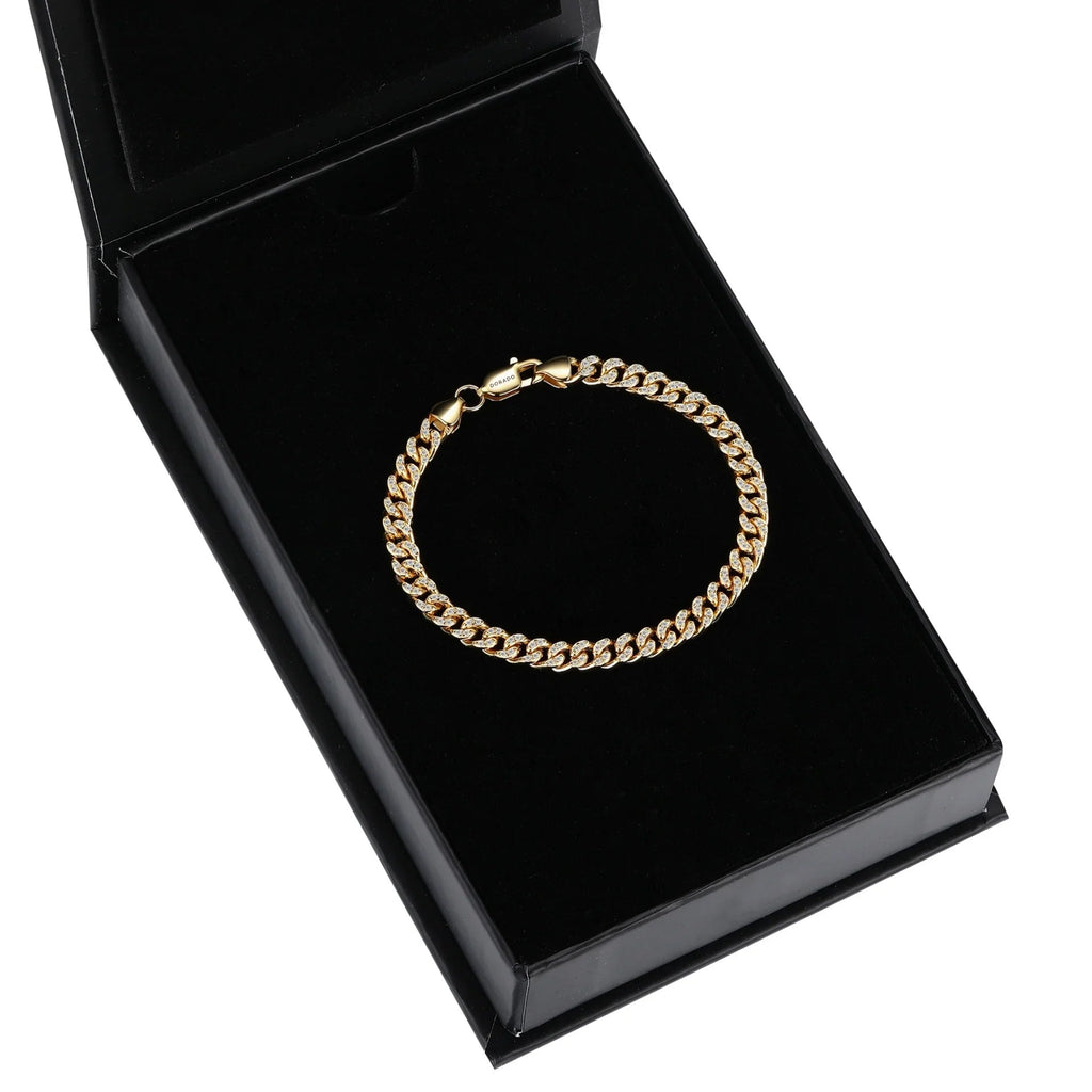Mens Iced Cuban Link Bracelet - 5mm