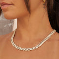 GLD 8.5MM Diamond Prong Cuban Necklace - Yellow Gold