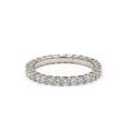 Lab Diamond Single Layer Eternity Band Ring in Solid White Gold