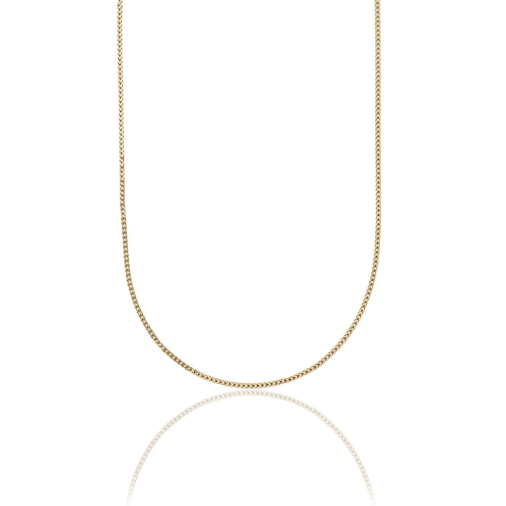 Franco Necklace in Hollow Yellow Gold - 2mm