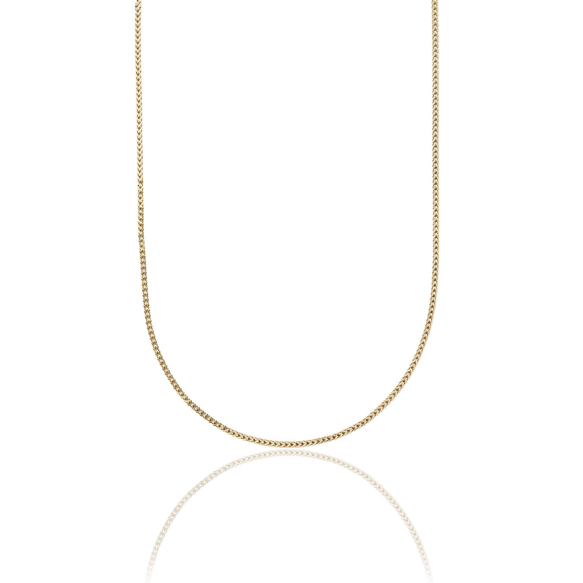 Franco Necklace in Hollow Yellow Gold - 2mm