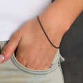 Palm Chain Bracelet in Black - 2mm